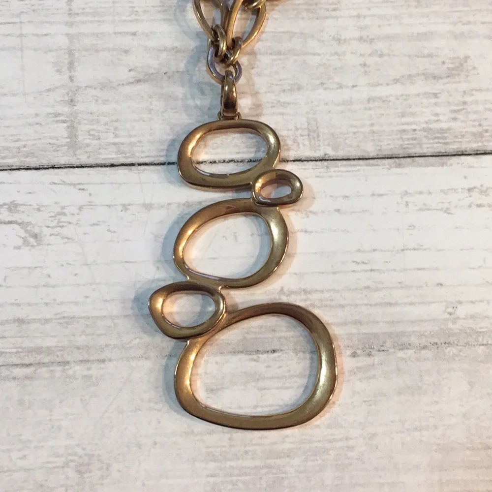 Abstract gold necklace